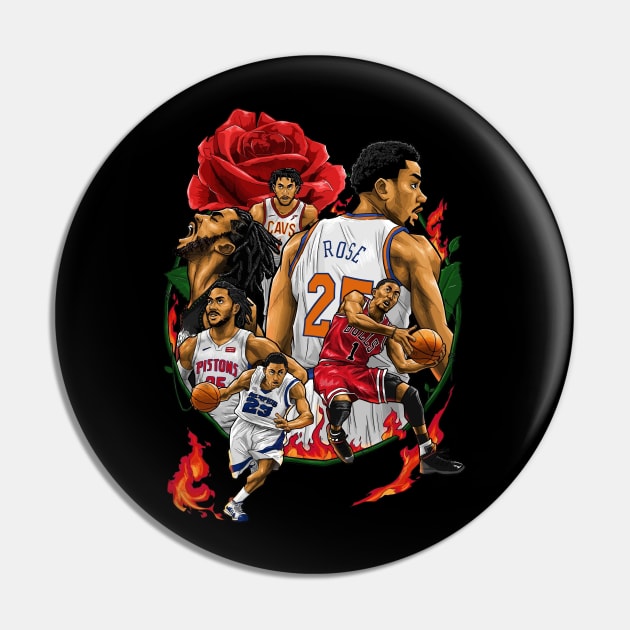 D Rose NBA Design Pin by Ken Asahvey