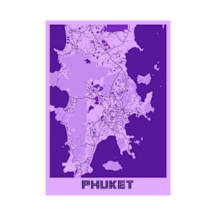 Phuket - Thailand Lavender City Map T-Shirt