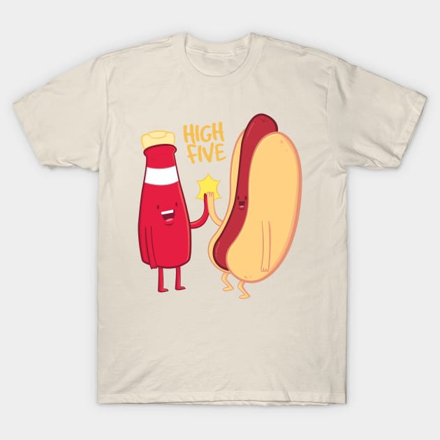 Hot Dog Emoji T-Shirt Ketchup Mustard Relish Sauerkraut-Teevkd