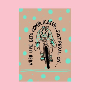 JUST PEDAL ON CYCLING POLKA DOTS SHIRT T-Shirt