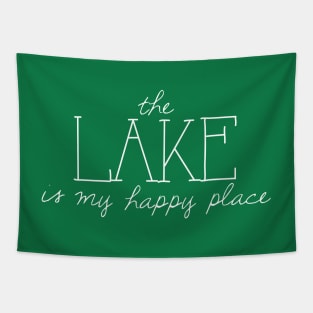 The Lake is My Happy Place Tapestry
