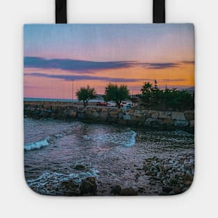 Summer Sunset Relax Yoga Beach Meditation Tote