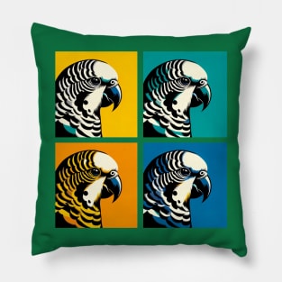 Pop Barred parakeet Art - Cool Birds Pillow