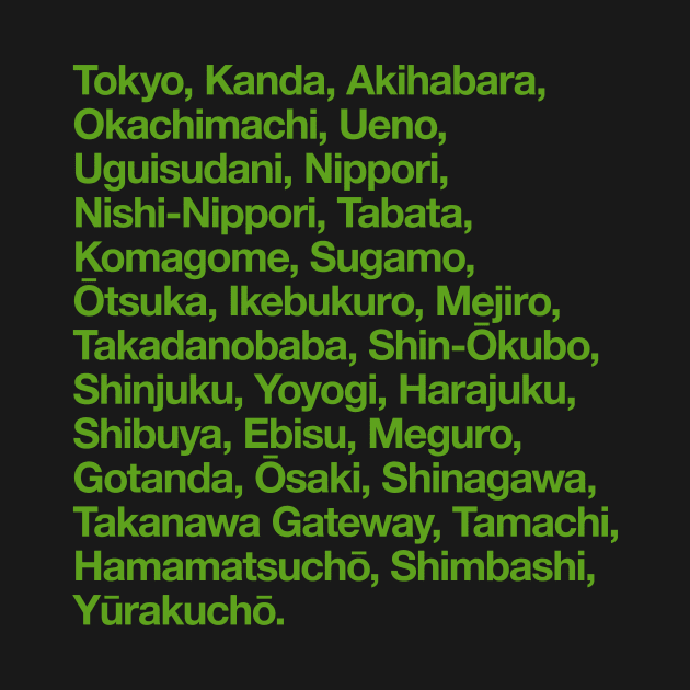 Yamanote Line Train Stations by conform