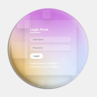 HTML CSS Colorful Login Screen Pin