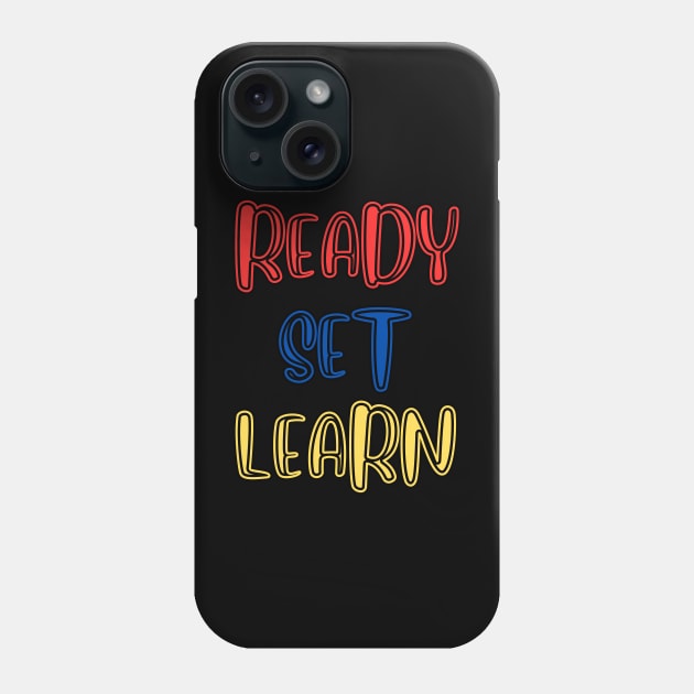 School Themed Design - Ready Set Learn Phone Case by MCsab Creations