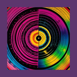 Cosmic Tie Dye Vinyl Record T-Shirt