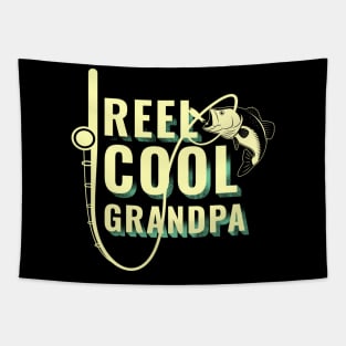 Awesome Reel Cool Grandpa Tapestry