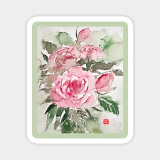 Loose rose watercolor Magnet