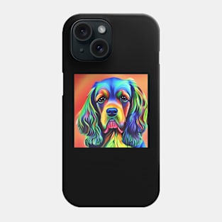 Cocker Spaniel Dog Rainbow Painting Phone Case