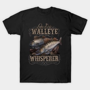 Walleye Fishing Shirt Walleye Fisherman Pine Forest T Shirt-Bawle