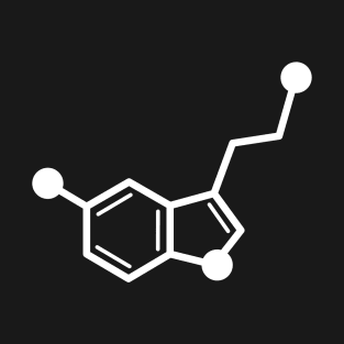 Serotonin Molecule White T-Shirt