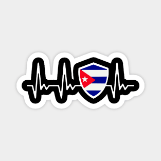 Cuba Heartbeat Proud Cuban Flag Magnet