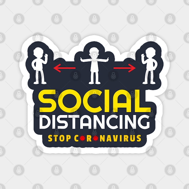 Social distancing Magnet by Masahiro Lab