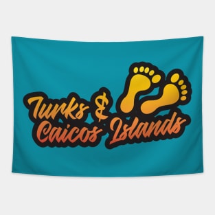 Turks and Caicos Islands Sunset Bare Feet Tapestry