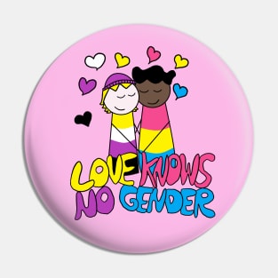 Love Knows No Gender (Nonbinary and Pansexual) Pin