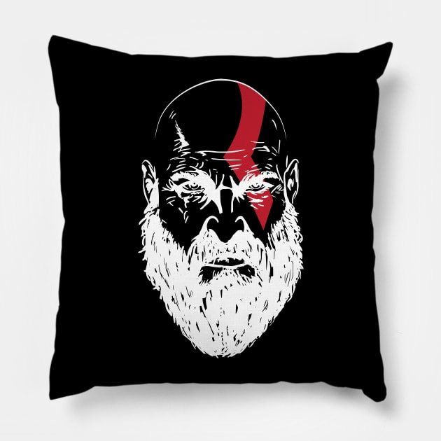 Kratos 2 Pillow by keithmagnaye