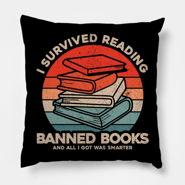 I Survived Reading Banned Books Pillow by Lilian's