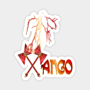 Xango - Monogram Double thunder axe with Lightning Bolt (Tall) Magnet