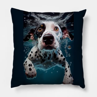 Dogs in Water #5 Pillow