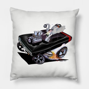 FULL CHARGE black n red 1968 charger Pillow