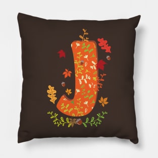 Letter J Monogram Pillow