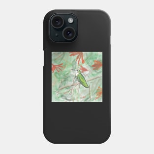 A Hummingbird in the Garden Phone Case