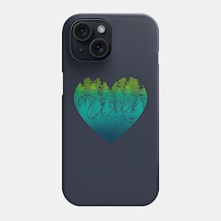 Wild Heart Design in Blue and Green Phone Case