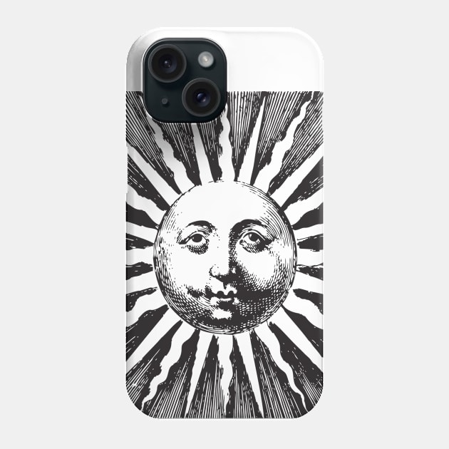 BLACK AND WHITE VINTAGE SUN Pop Art Phone Case by BruceALMIGHTY Baker