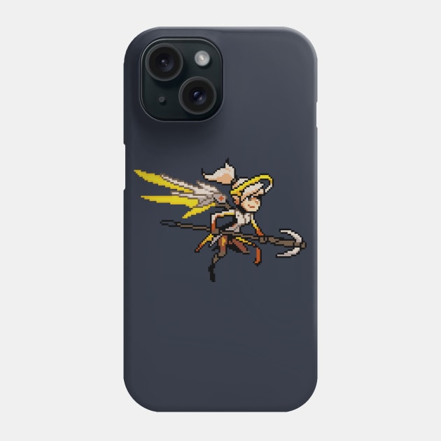 Overwatch - 16-Bit Mercy Phone Case by wyckedguitarist