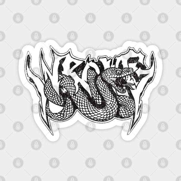 Snake Graffiti Magnet by Wrongteeshirt