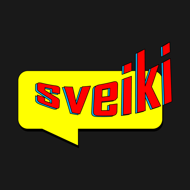 Sveiki Square Caption by Penciligram