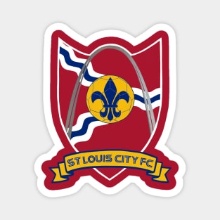 St Louis FC - Front - Back White outline Magnet