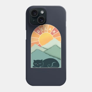 Cat and Mountains Phone Case