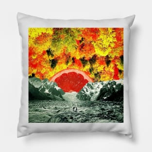 Autumn Sky - Surreal/Collage Art Pillow