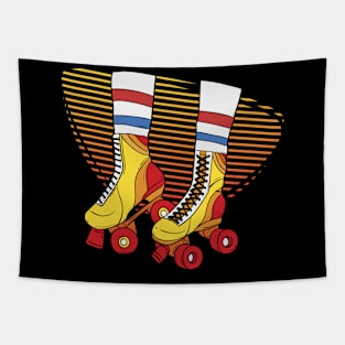 Retro Roller Skates Tapestry