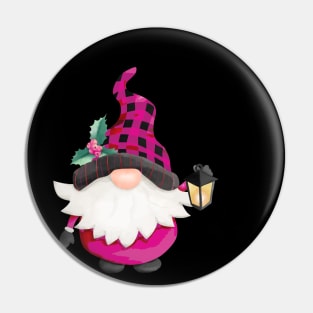 Retro Pink Santa Claus Vintage Style Pin