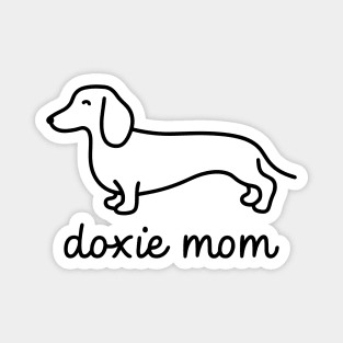 Doxie Mom Line Art Magnet