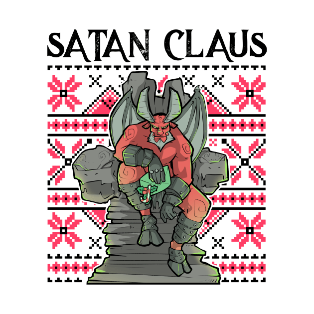 Ugly Christmas Satan Claus Satanic Santa Gothic Occult Goth by TellingTales