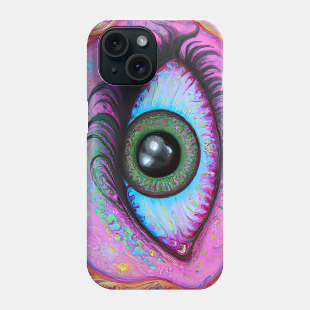 Trippy Eye Phone Case by Minelauvart