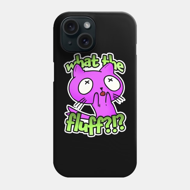 WTF?!? Pink feline can't handle this... Phone Case by Adam D