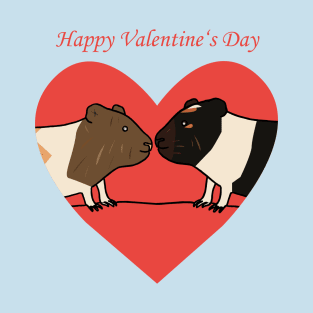 Guinea Pig Happy Valentine's Day T-Shirt