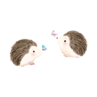 Cute Watercolor Hedgehogs T-Shirt