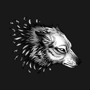 Wolf with petals T-Shirt