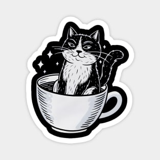 Cat in a Cup Magnet
