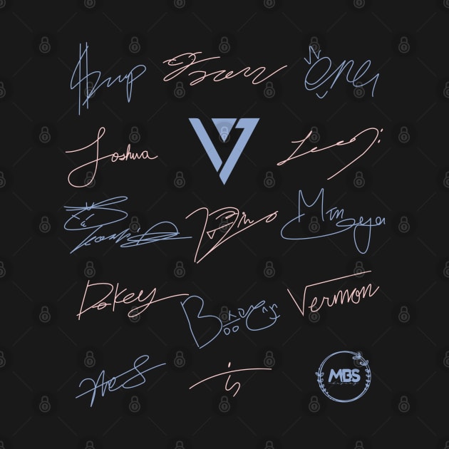 Design with the autographs of the group seventeen by MBSdesing 