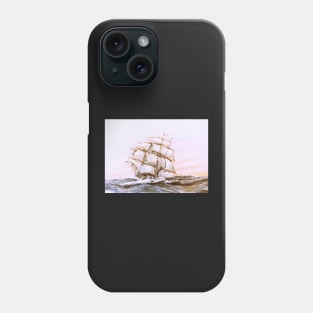 SQUARE RIGGER 'ARIEL'  AT SEA Phone Case