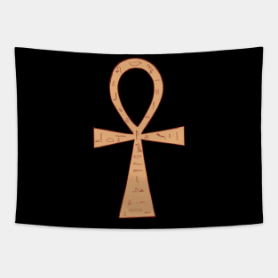 Ankh egyptian cross  hieroglyphic symbol Tapestry