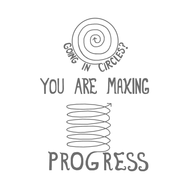 Inspirational Circle Progress Affirmation by Art by Deborah Camp