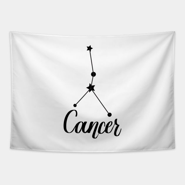 Cancer Zodiac Constellation Tapestry by Kelly Gigi